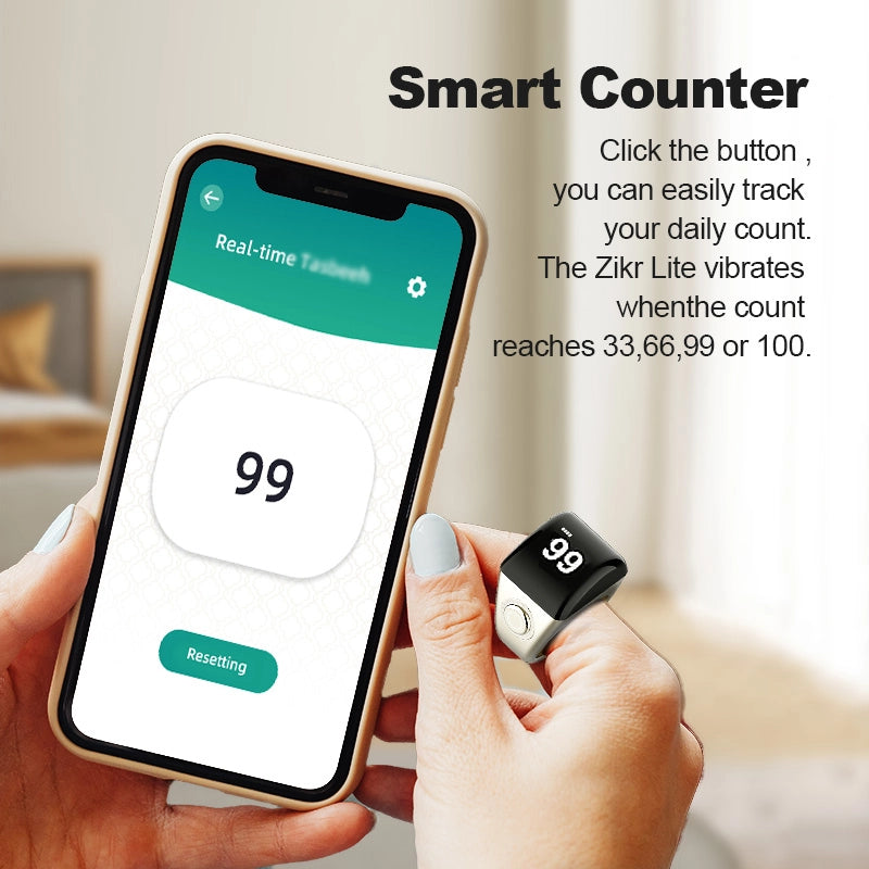 Equantu Zikr Ring Lite (QB702 Lite) - Lightweight Smart Prayer Ring