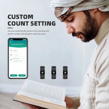 Equantu Zikr Ring Pure (QB708) - Minimalist Smart Prayer Ring