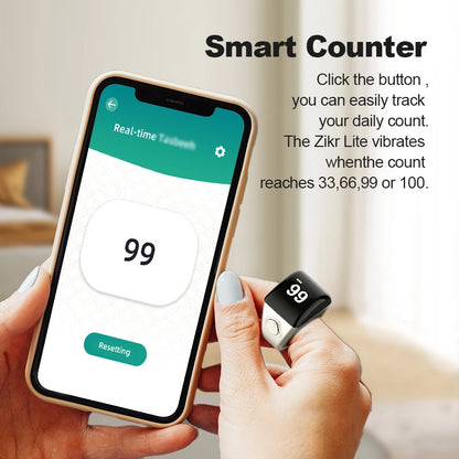 Equantu Zikr Ring Lite (QB702 Lite) - Lightweight Smart Prayer Ring