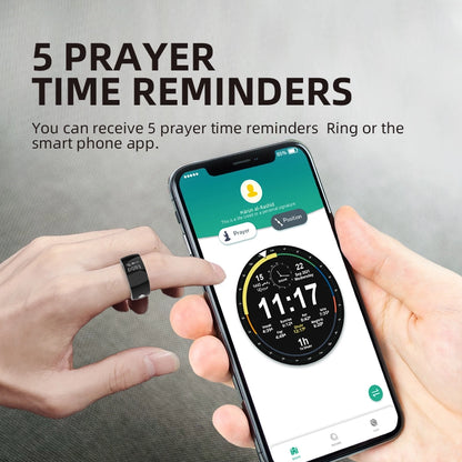 Equantu Zikr Ring Loop (SQ668) - Smart Prayer Counter with Alarm & App Control