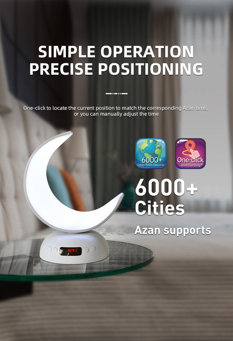 Equantu- SQ902 Colorful Moon Lamp Quran Speaker