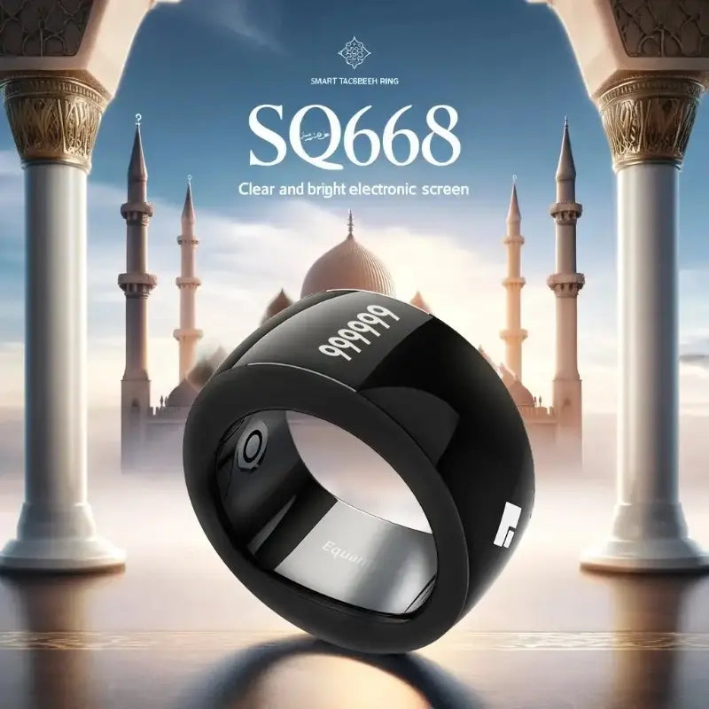 Equantu Zikr Ring Loop (SQ668) - Smart Prayer Counter with Alarm & App Control - Zikr Ring