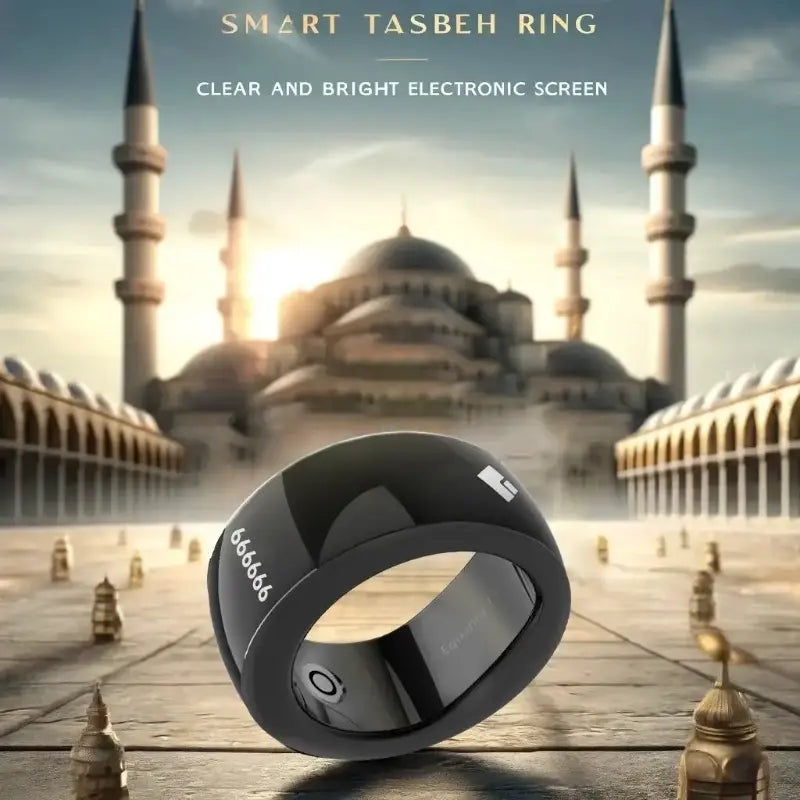 Equantu Zikr Ring Loop (SQ668) - Smart Prayer Counter with Alarm & App Control - Zikr Ring