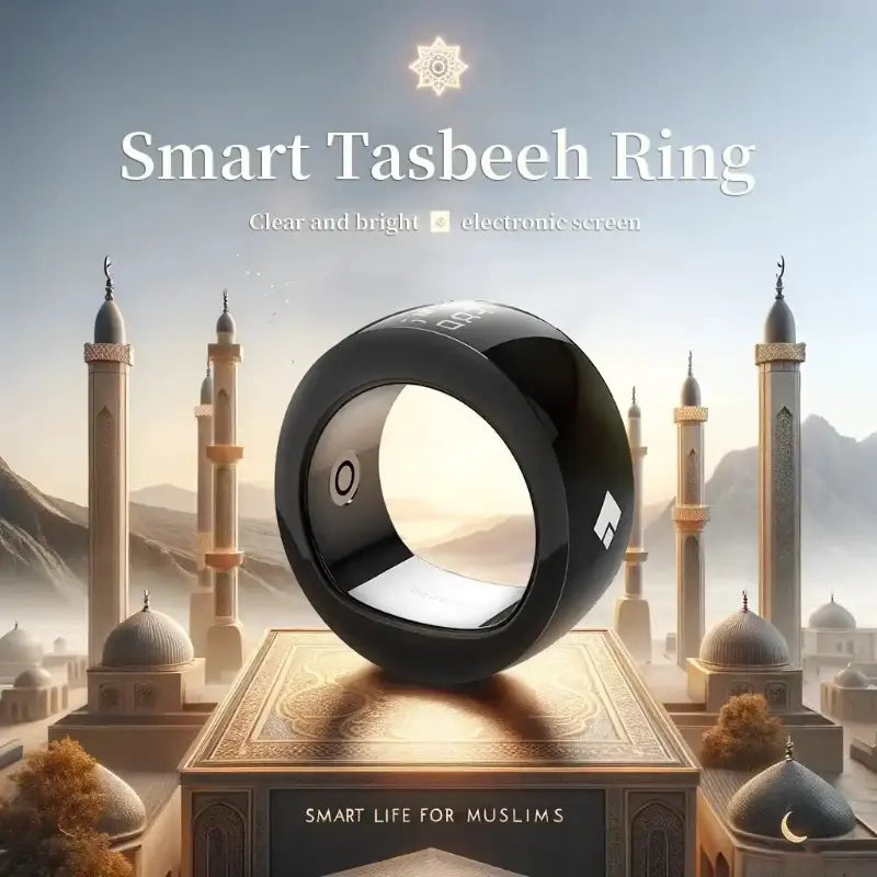 Equantu Zikr Ring Loop (SQ668) - Smart Prayer Counter with Alarm & App Control - Zikr Ring