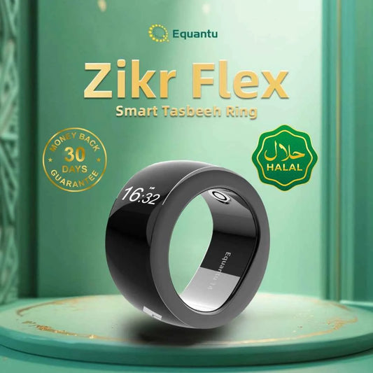 Equantu Zikr Ring Loop (SQ668) - Smart Prayer Counter with Alarm & App Control