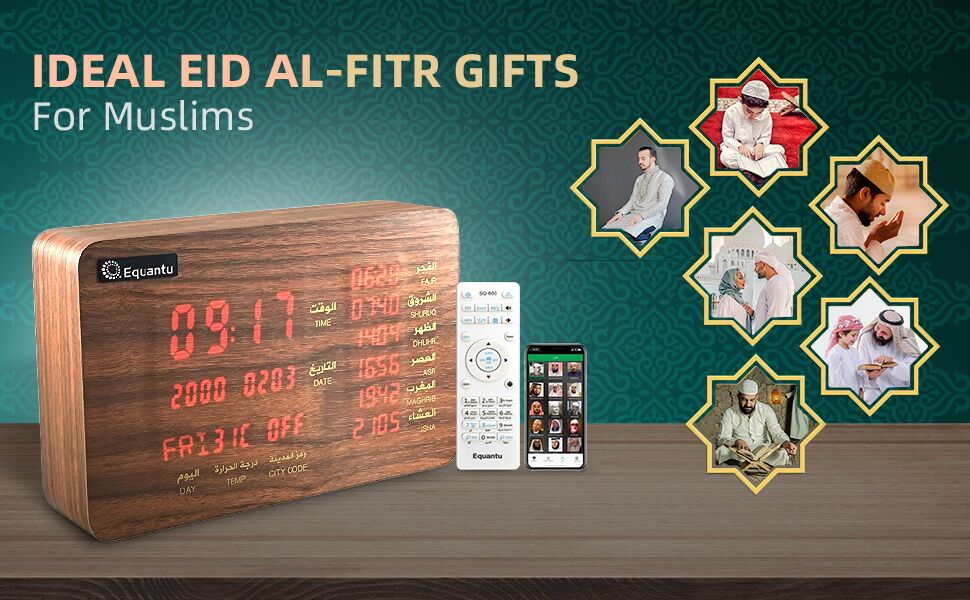 SQ600 Quran Azan Alarm Clock islamic Digital Prayer Time Clock For Mosque or Masjid